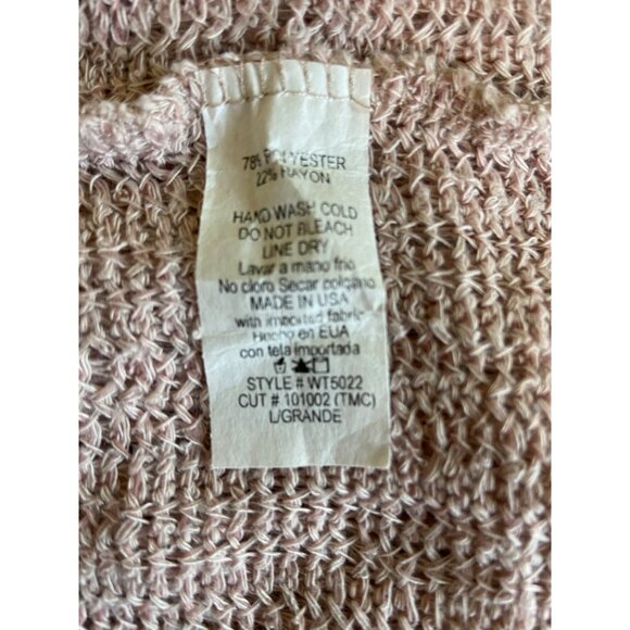 GeeGee Sweater Womens XL Beige Short Sleeve Loose Knit lighweight Minimalist - Picture 5 of 7